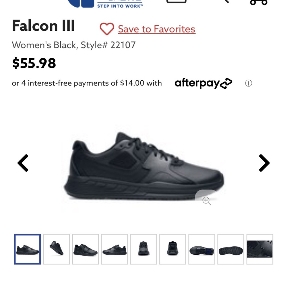 Shoes for Crews Black - Falcon 3, size 9 - Picture 3 of 5